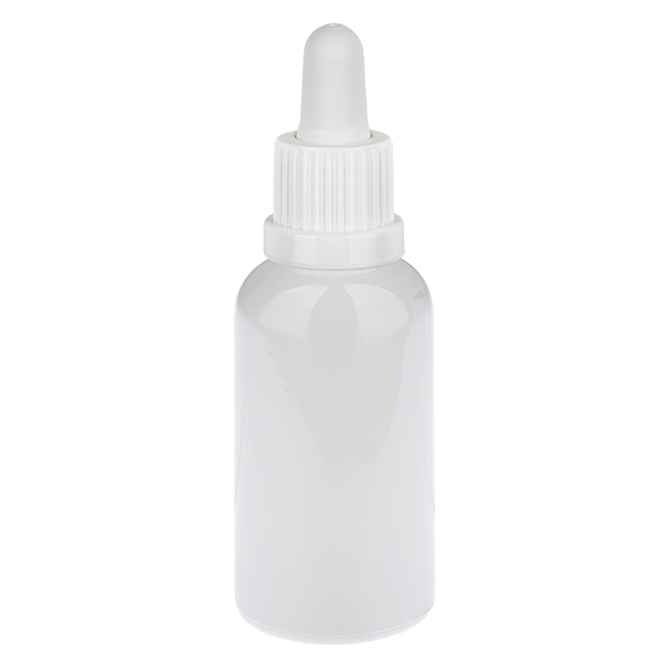 Frasco pipeta de 30 ml branco com tampa inviolável WhiteLine UT18/30