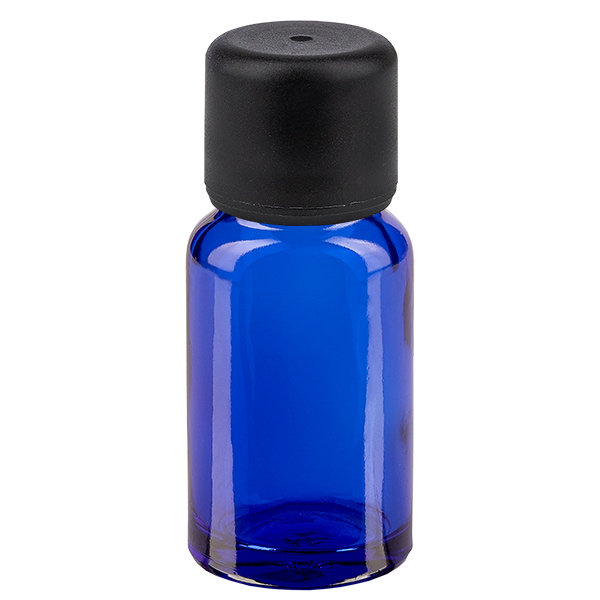 Frasco de 10 ml com tampa de rosca de 11 mm preta BlueLine UT18/10