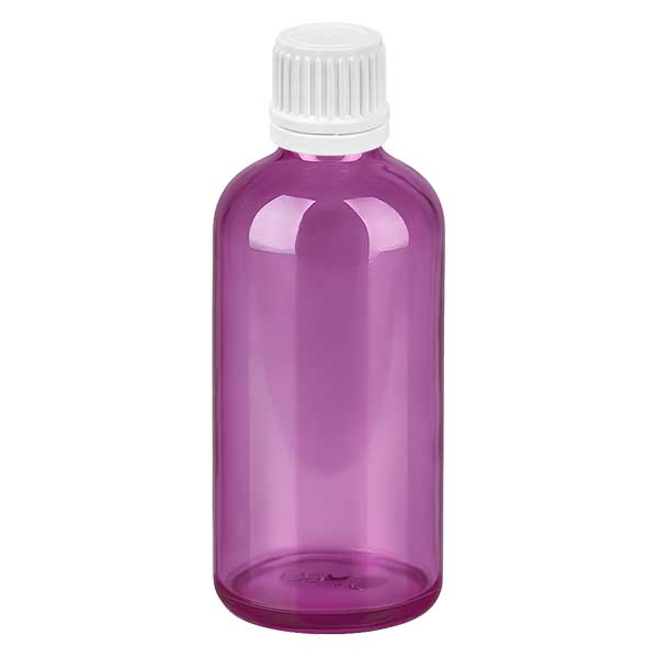 Frasco de 100ml com tampa de rosca de 11mm branca Originalidade tampa de rosca PurpleLine UT18/100