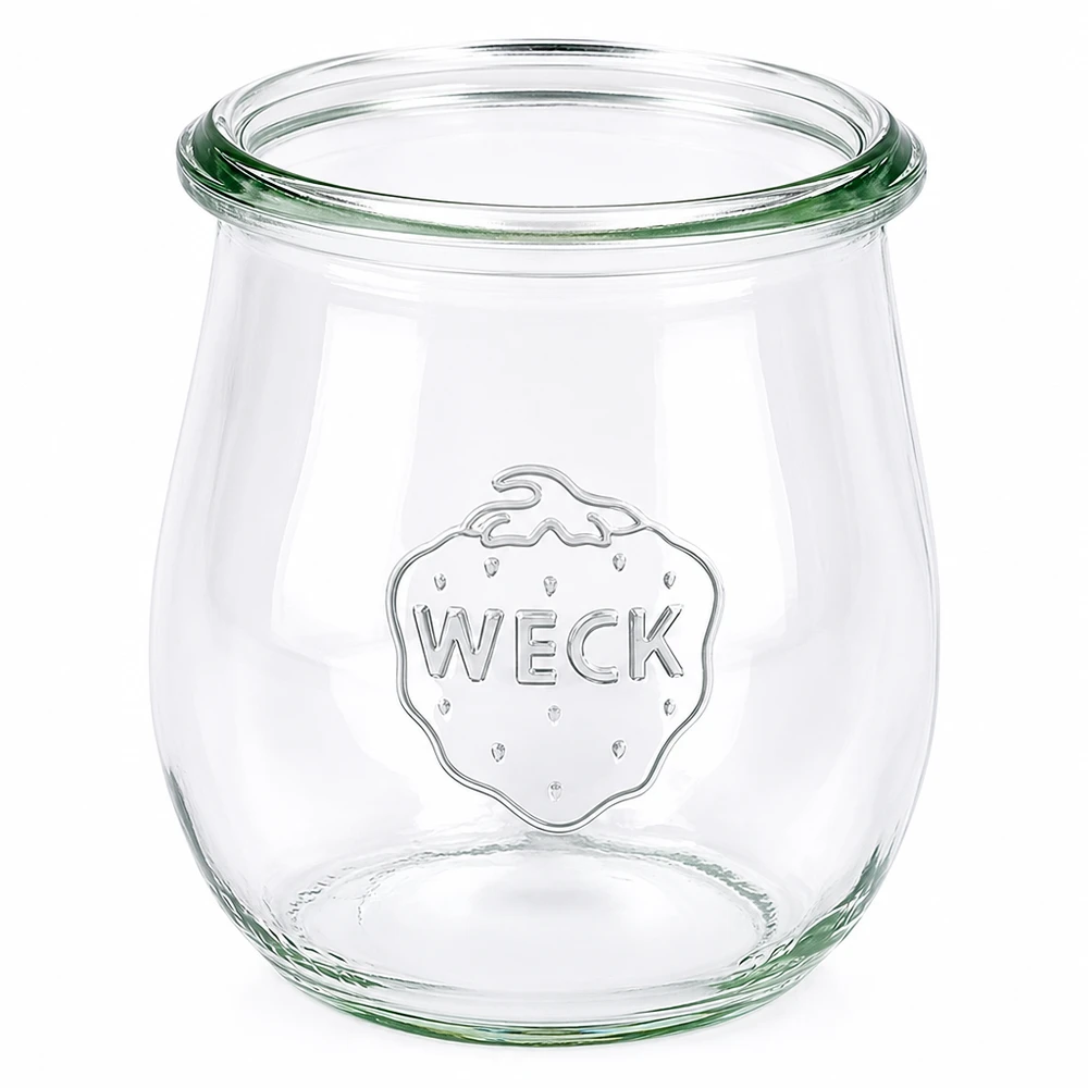 Frasco tulipa WECK 220ml RR60 com tampa Frasco de conserva transparente para conservar e armazenar alimentos