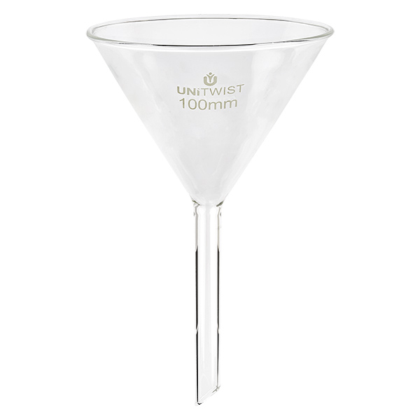 Funil de vidro ø100mm borosilicato UNiTWIST Funil de vidro ø100mm borosilicato UNiTWIST