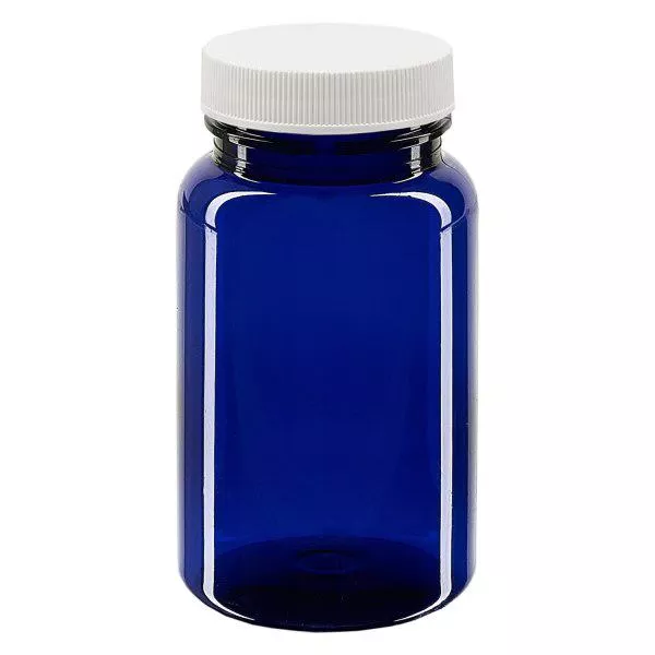 Petpacker 100ml azul cobalto abertura 38mm incl. tampa