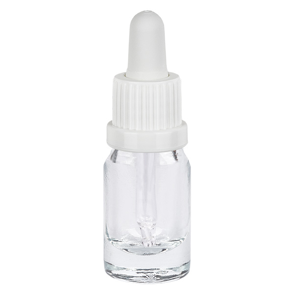 Frasco pipeta de 5 ml branco com tampa inviolável ClearLine UT18/5