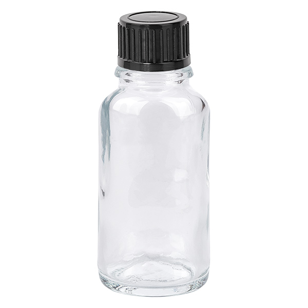 Frasco de 20 ml com tampa de rosca de 11 mm preta Standard ClearLine UT18/20 Frasco de 20 ml com tampa de rosca de 11 mm preta Standard ClearLine UT18/20