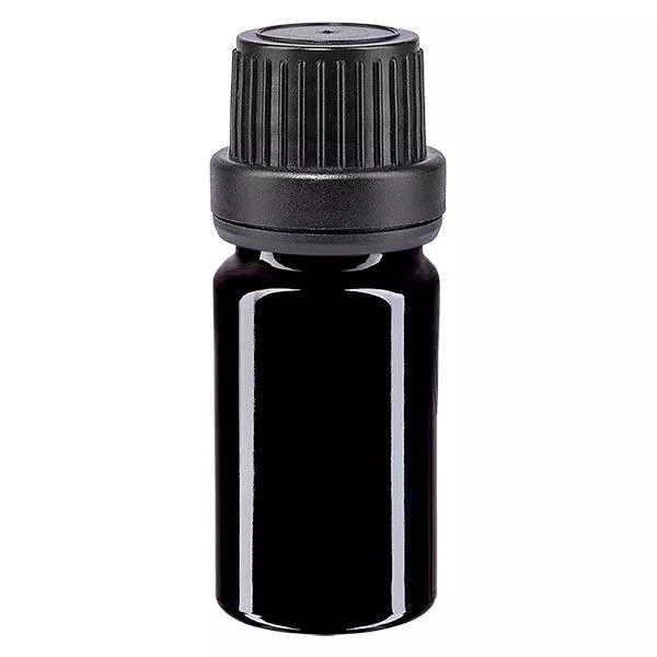 Frasco de farmácia violeta 5ml conta-gotas tampa anel de vazamento 2mm preto fecho inviolável Frasco de farmácia violeta 5ml conta-gotas tampa anel de vazamento 2mm preto fecho inviolável