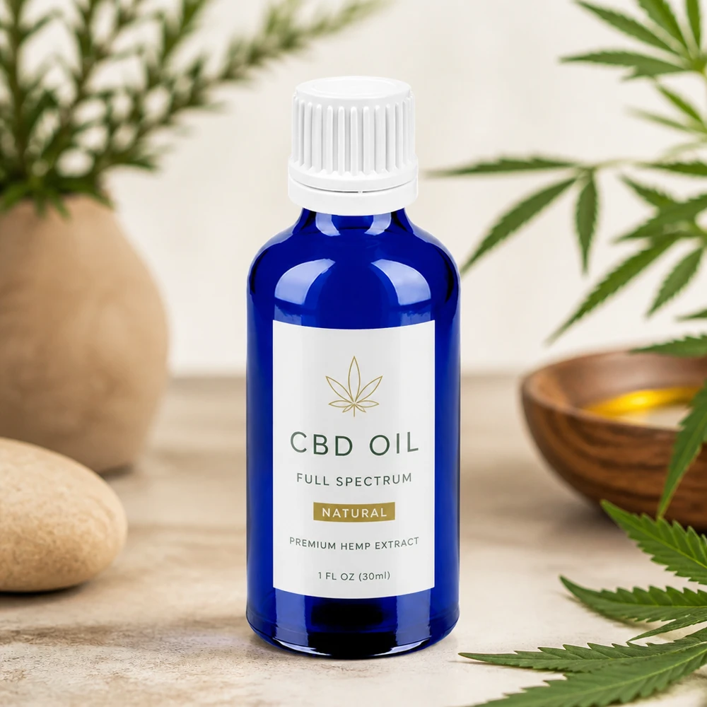 Frasco conta-gotas de 50 ml branco com abertura de 0,7 mm para uma dosagem precisa de óleo CBD e produtos naturais