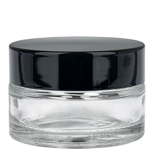 Frasco de vidro transparente de 20 ml com tampa de inserção UNiTWIST Frasco de vidro transparente de 20 ml com tampa de inserção UNiTWIST