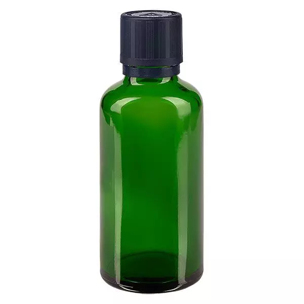 Frasco de farmácia verde 50ml tampa conta-gotas anel de vazamento 1mm preto dispositivo de segurança para crianças símbolo de aviso cego fecho inviolável Frasco de farmácia verde 50ml tampa conta-gotas anel de vazamento 1mm preto dispositivo de segurança para crianças símbolo de aviso cego fecho inviolável
