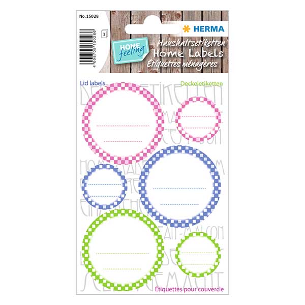 Etiquetas de tampa coloridas (18 autocolantes) ø24/44mm