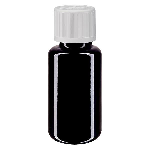 Frasco de farmácia violeta 20ml tampa conta-gotas branca resistente a crianças padrão