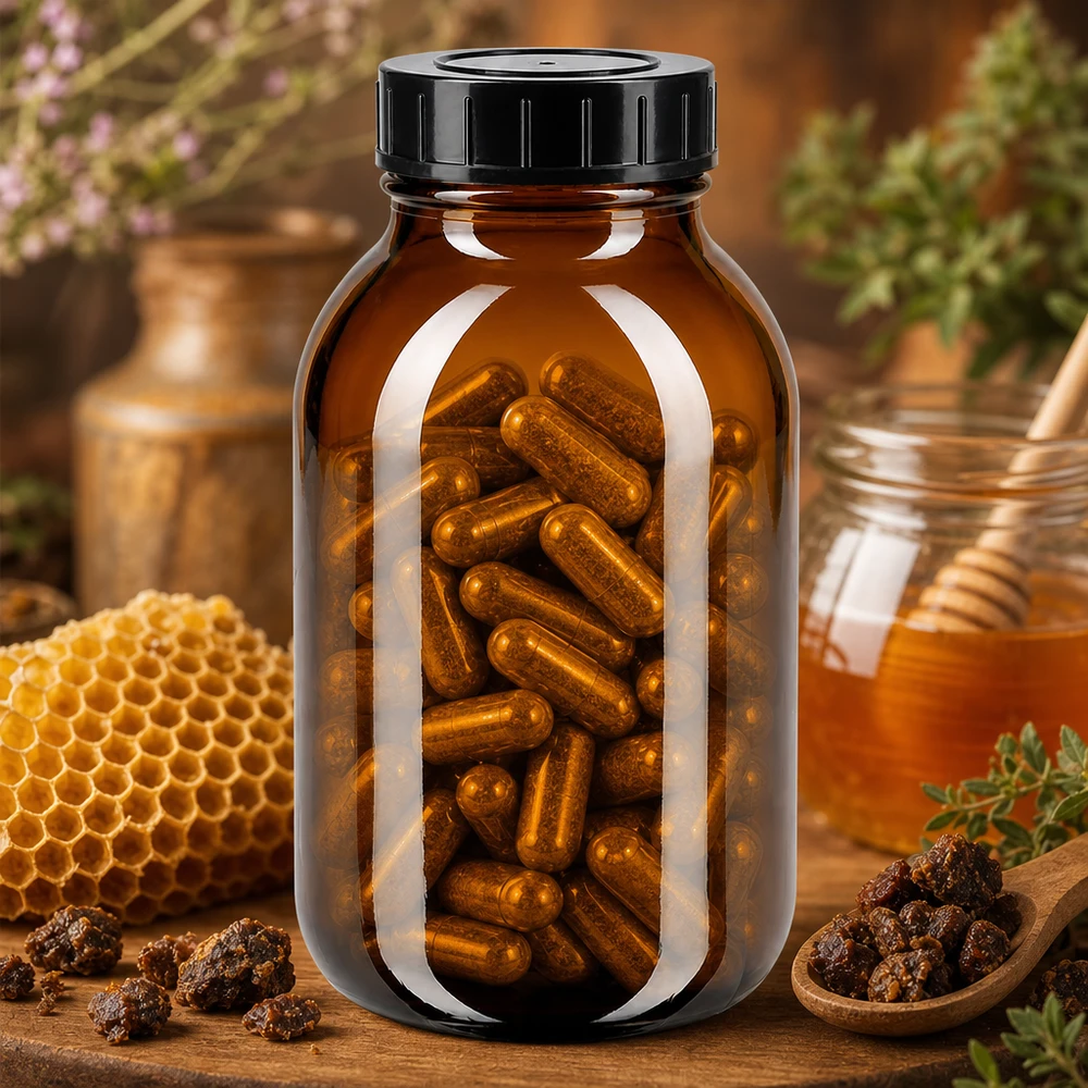 Garrafa de 500ml com gargalo largo em vidro âmbar com tampa de rosca Garrafa de vidro de 500 ml em castanho elegante com abertura larga para encher e esvaziar facilmente