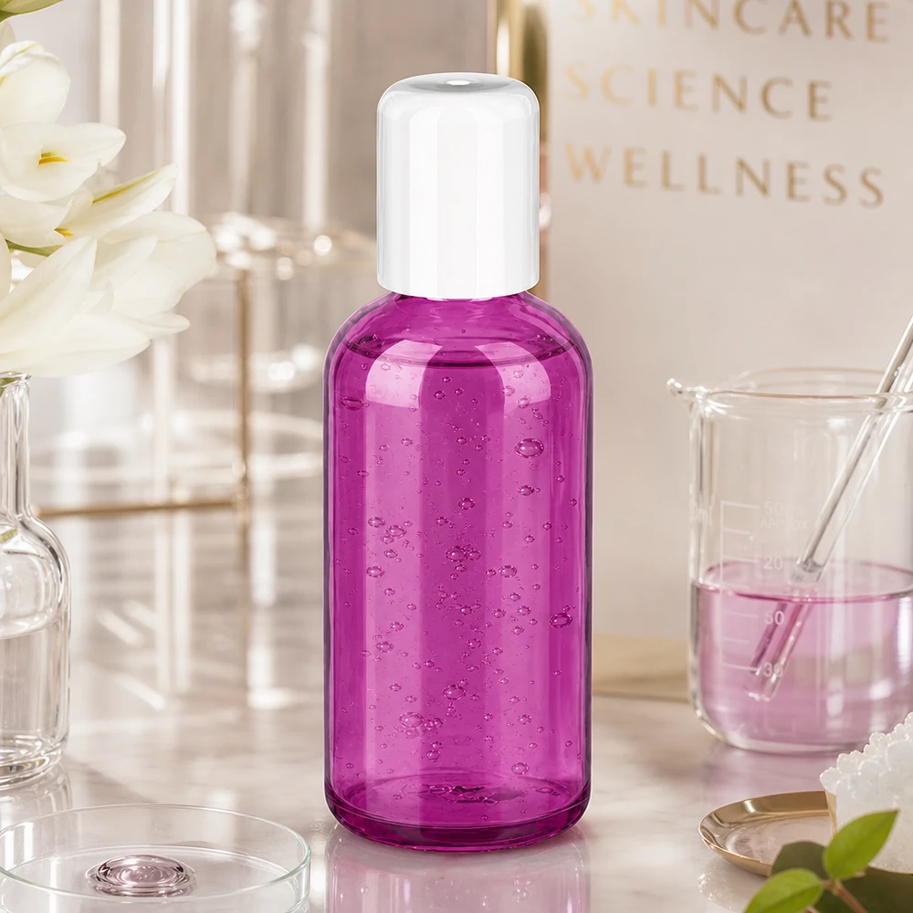 Frasco roll-on de 100ml branco padrão PurpleLine UT18/100 Frasco roll-on compacto de 100 ml com tampa branca STD para cuidados móveis da pele e aromaterapia