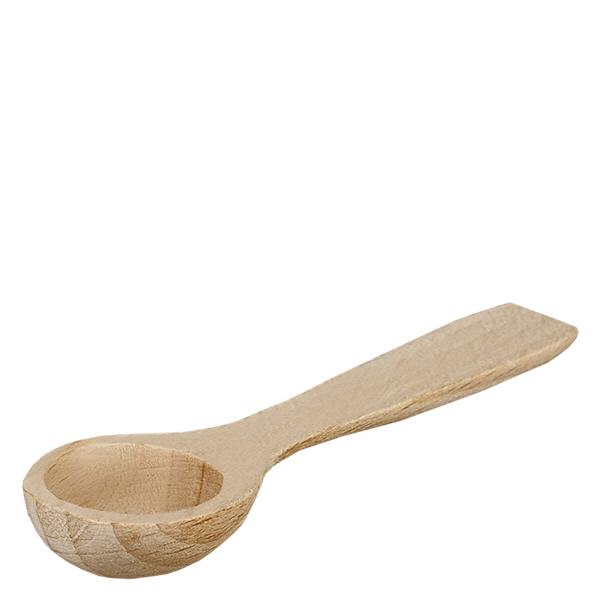 Pá de madeira tamanho S em forma de colher - 77mm de comprimento