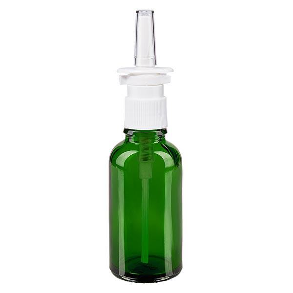 Frasco de farmácia verde 30ml spray nasal branco padrão Frasco de farmácia verde 30ml spray nasal branco padrão