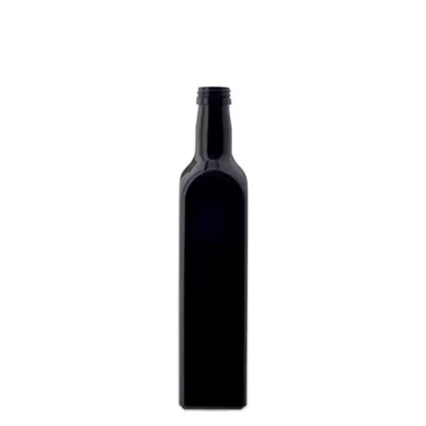 Frasco de óleo de vidro violeta 500ml quadrado, UNI 31.5x24 Frasco de óleo de vidro violeta 500ml quadrado, UNI 31.5x24
