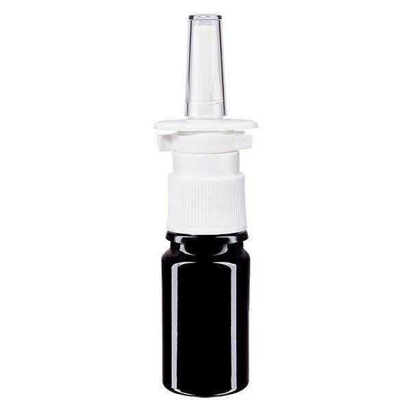 Frasco de farmácia violeta 5ml atomizador nasal branco standard