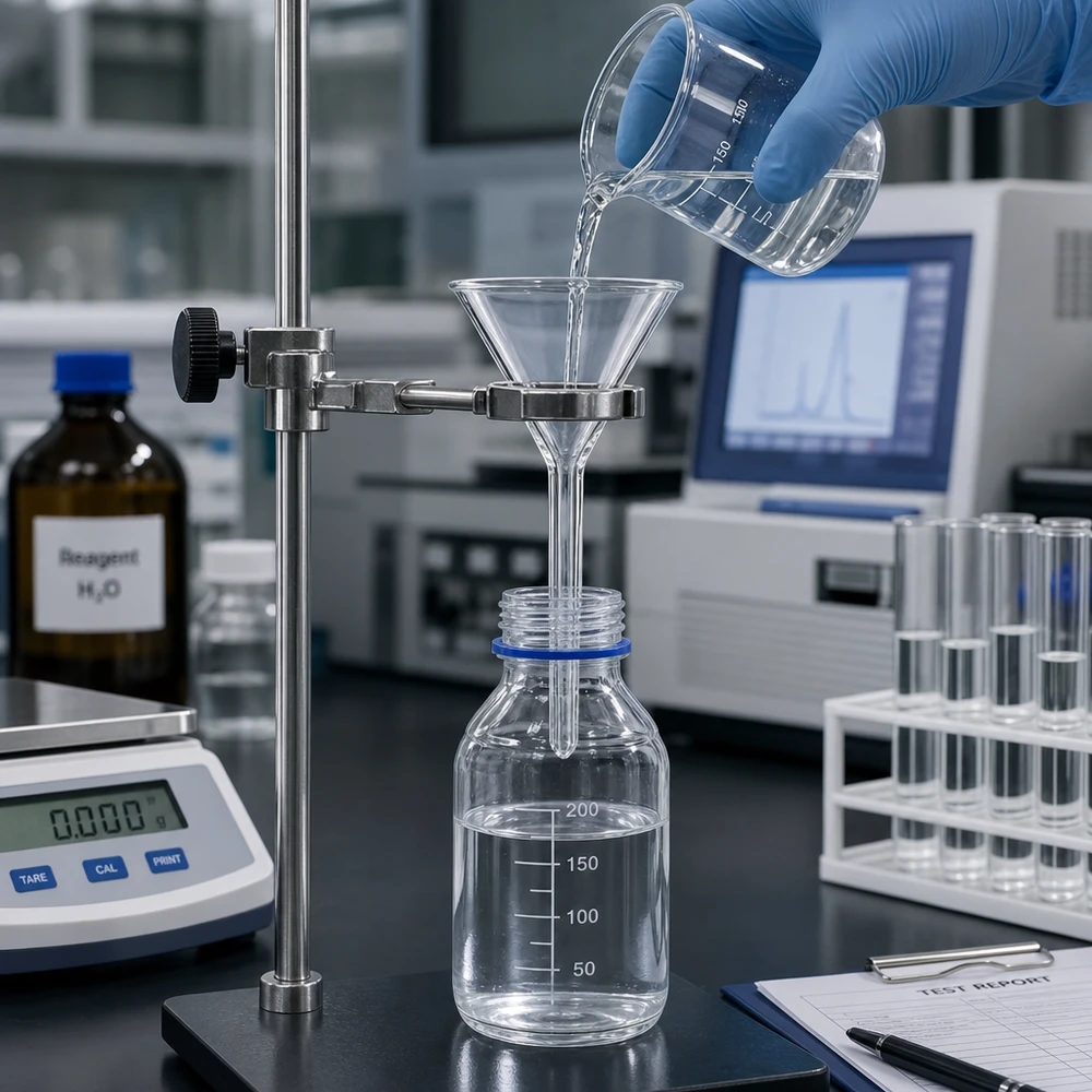 Funil ø45mm borosilicato ângulo 60 estilo curto Funil curto de 45 mm em borossilicato resistente ao calor para trabalhos profissionais de laboratório