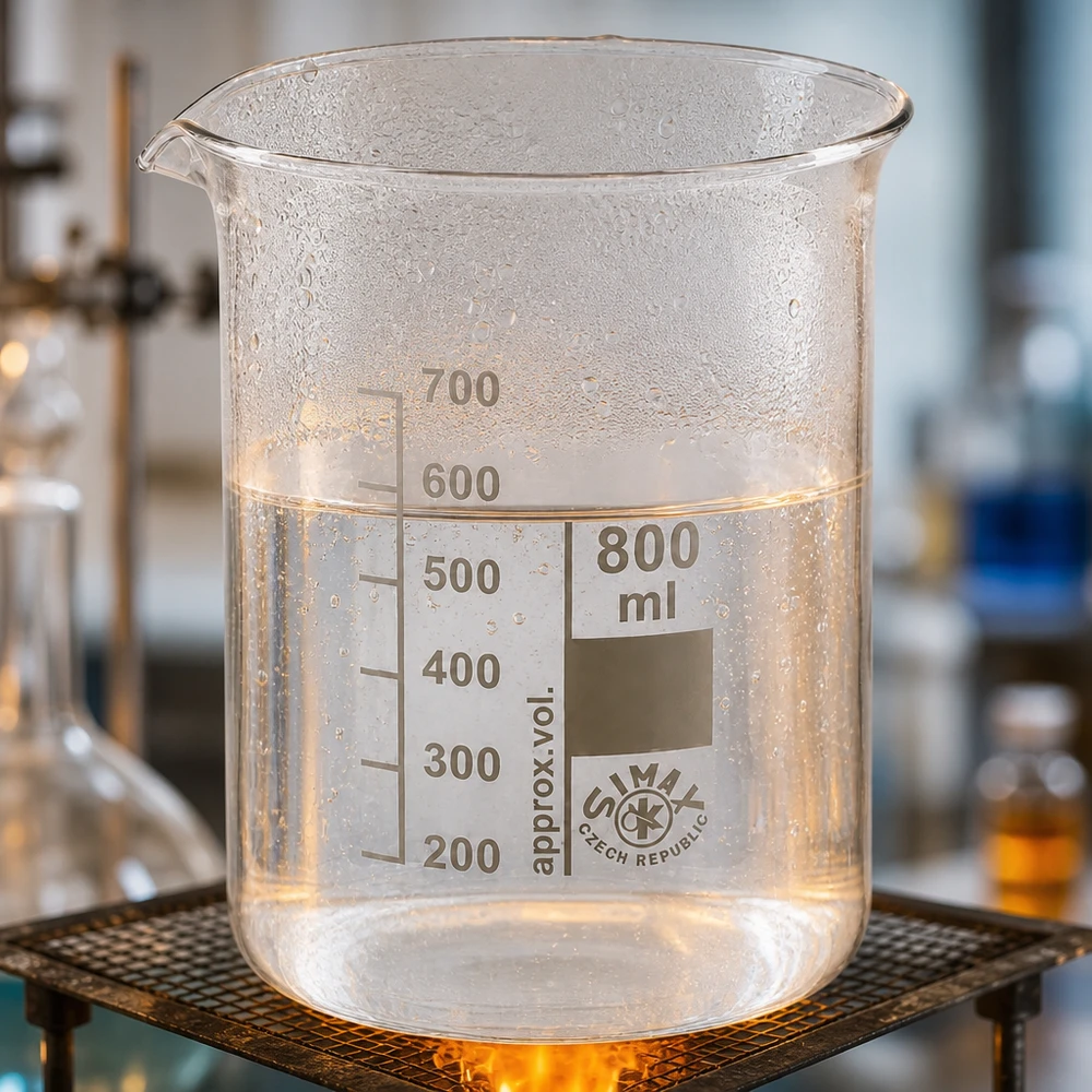Copo de vidro borossilicato de 800 ml resistente ao calor, com escala e bico, para um trabalho de laboratório seguro