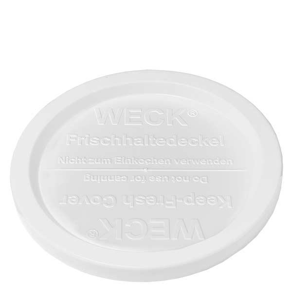 Frasco de vidro de 370 ml com tampa de conservação WECK RR100 Tampa WECK freshness branca para copos RR100 de 370 ml Tampa de substituição com relevo e anel de vedação