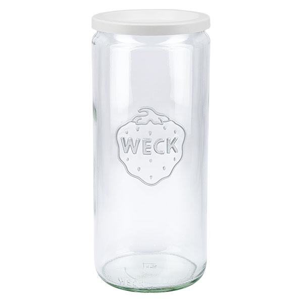 Frasco cilíndrico de 1040ml com tampa de frescura WECK RR80