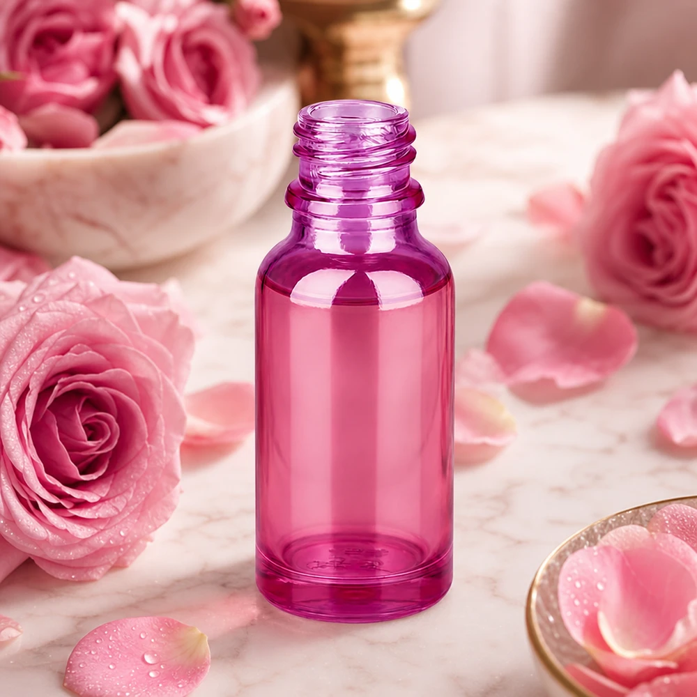 Frasco de farmácia de 20 ml PurpleLine UT18/20 UNiTWIST Frasco boticário de 20 ml de vidro transparente púrpura PurpleLine UT18 20 UNiTWIST fio para óleos essenciais