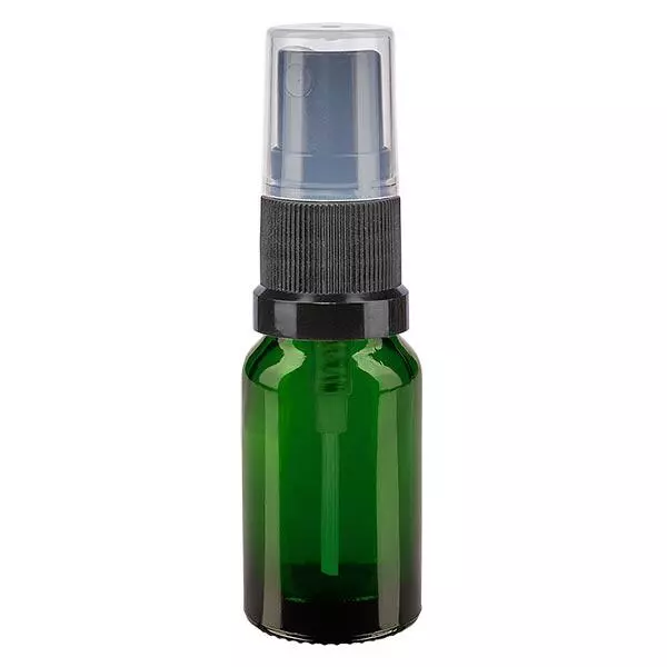Frasco de farmácia verde 10ml spray top preto Frasco de farmácia verde 10ml spray top preto