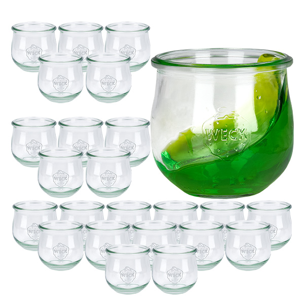 Conjunto de 24 frascos Weck frasco tulipa de 370ml Conjunto de 24 frascos Weck frasco tulipa de 370ml