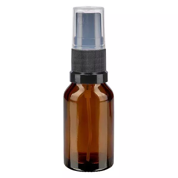 Frasco de farmácia castanho 30ml spray top preto Frasco de farmácia castanho 30ml spray top preto