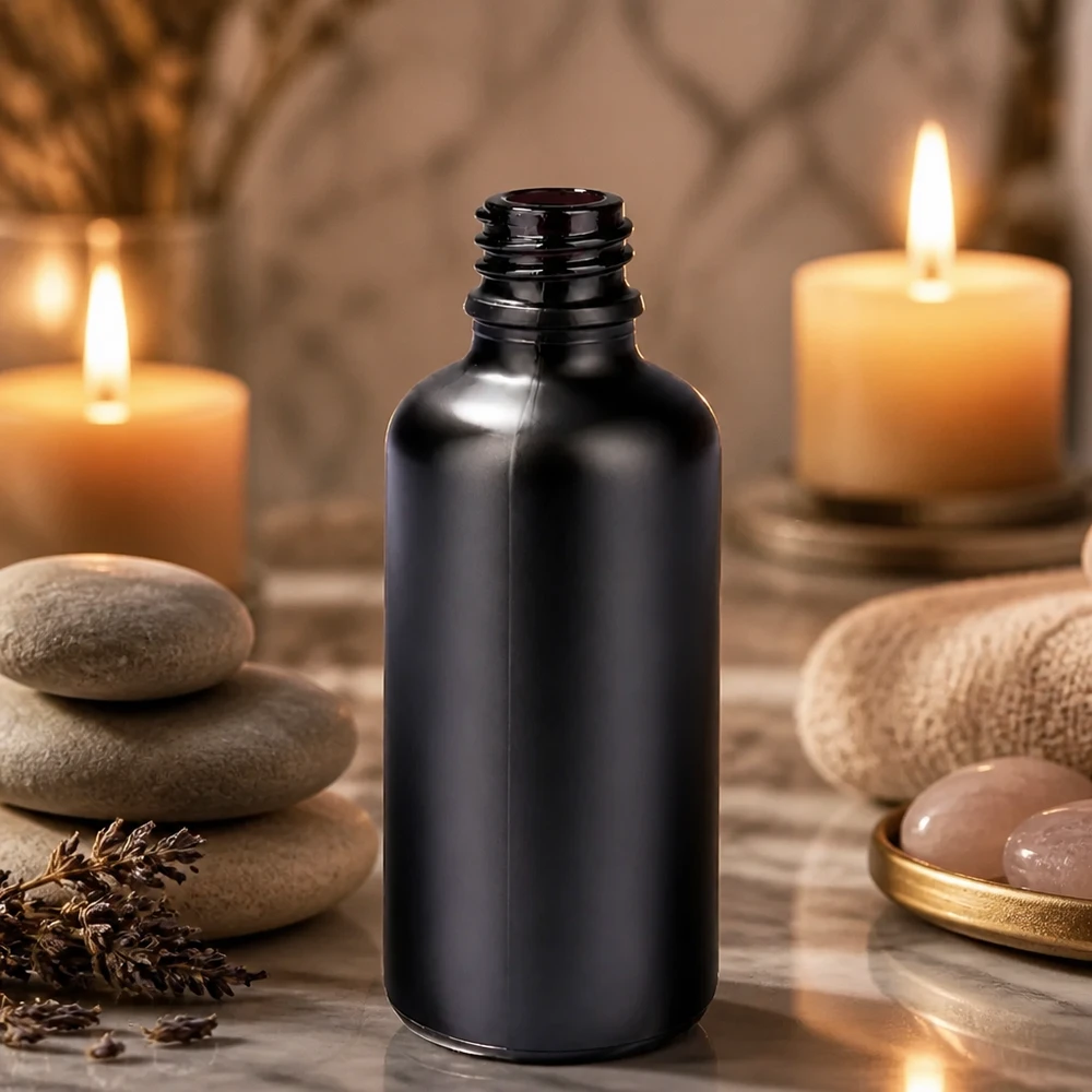 Frasco doseador de 50 ml BlackLine UT18/50 UNiTWIST Frasco de boticário de 50 ml BlackLine UT18/50 UNiTWIST em tamanho compacto para aromaterapia e bem-estar