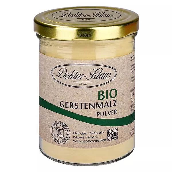 Malte de cevada em pó biológico 230g Doktor-Klaus noWaste Malte de cevada em pó biológico 230g Doktor-Klaus noWaste