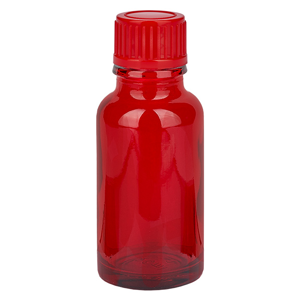 Frasco de 20 ml com tampa de rosca de 11 mm vermelha Standard RedLine UT18/20
