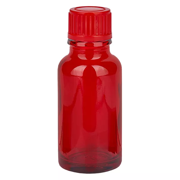 Frasco de 20 ml com tampa de rosca de 11 mm vermelha Standard RedLine UT18/20 Frasco de 20 ml com tampa de rosca de 11 mm vermelha Standard RedLine UT18/20