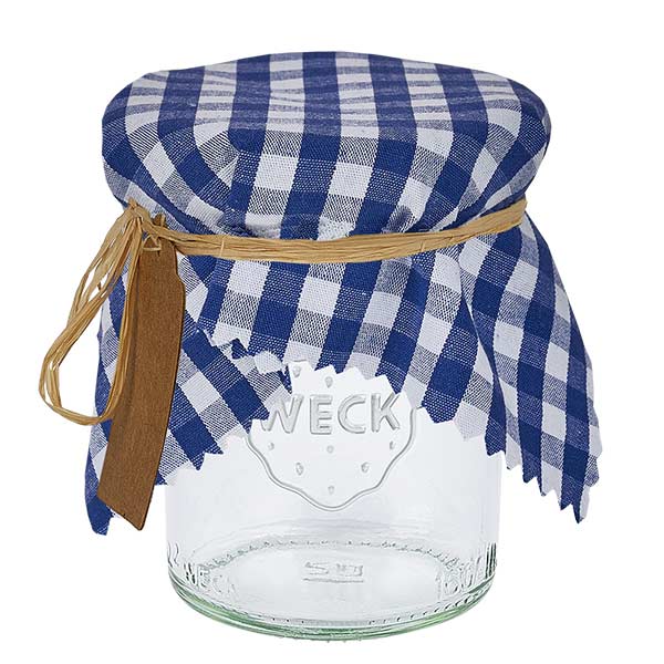 Guardanapo para jóias em tecido quadriculado azul 15cm quadrado