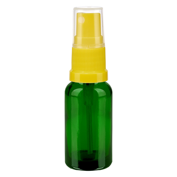 Frasco spray de 20 ml amarelo/tampa padrão transparente GreenLine UT18/20