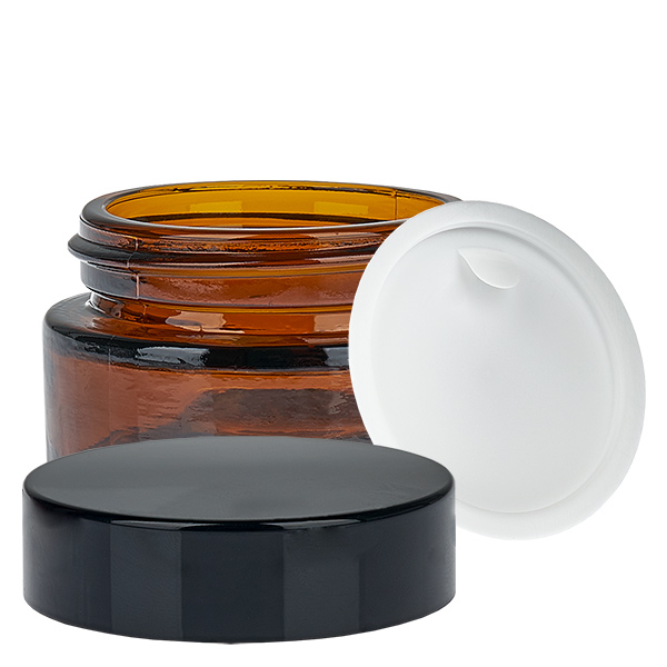 Frasco de vidro de 20 ml castanho com tampa de inserção UNiTWIST Frasco de vidro de 20 ml castanho com tampa de inserção UNiTWIST