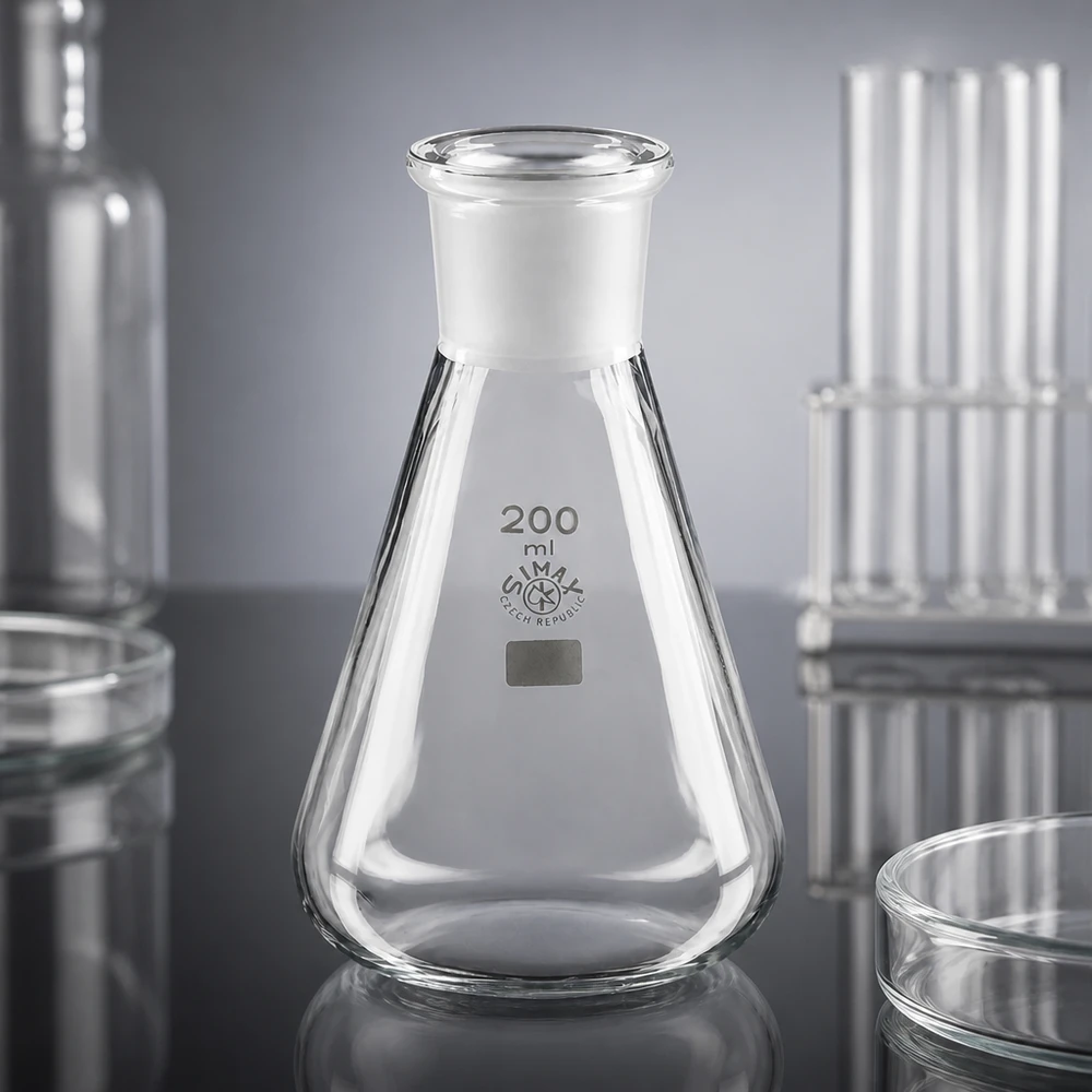 Erlenmeyer 200ml com junta rectificada standard (29/32) Erlenmeyer 200ml com junta rectificada standard (29/32)