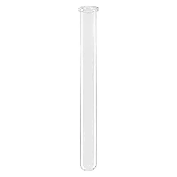Tubo de ensaio 160x15mm com vidro de borosilicato, rebordo com contas