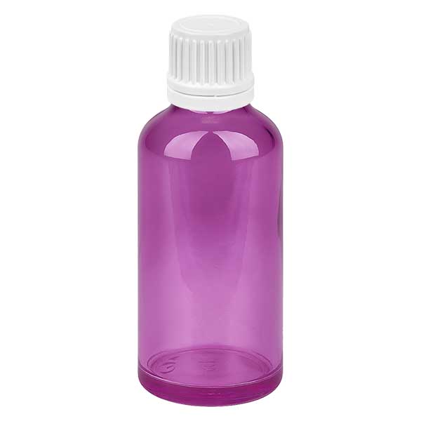 Frasco de 50 ml com tampa de rosca de 11 mm branca Originalidade tampa de rosca PurpleLine UT18/50