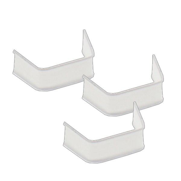Fecho de fita U-clip branco (embalagem de 100) 40mm