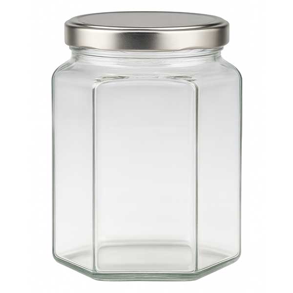 288ml Hexaglas mit BasicSeal Deckel silber UNiTWIST
