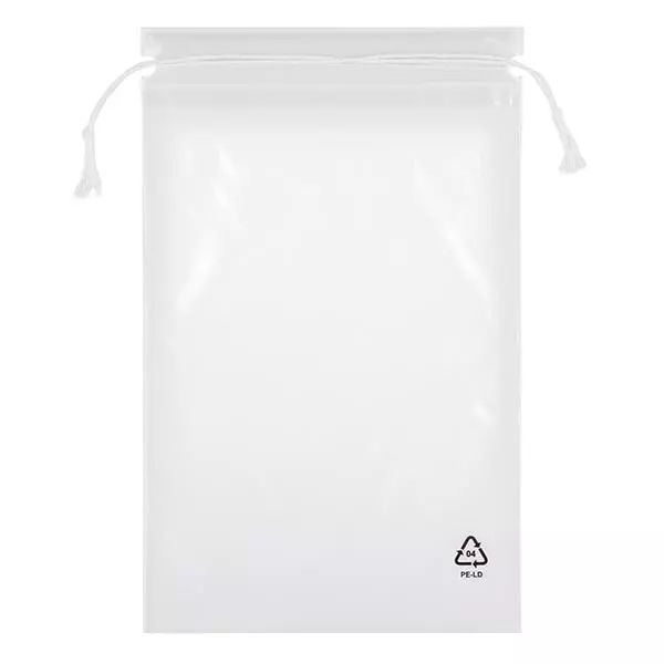 Saco com cordão (embalagem de 100) 150x210mm/50µm