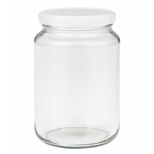 382ml Rundglas mit BasicSeal Deckel weiß UNiTWIST