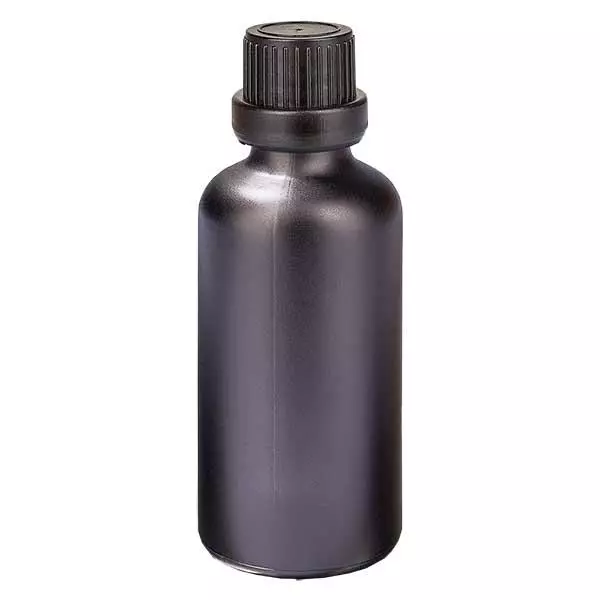 Frasco de 50 ml com tampa de rosca de 11 mm com fecho inviolável BlackLine UT18/50