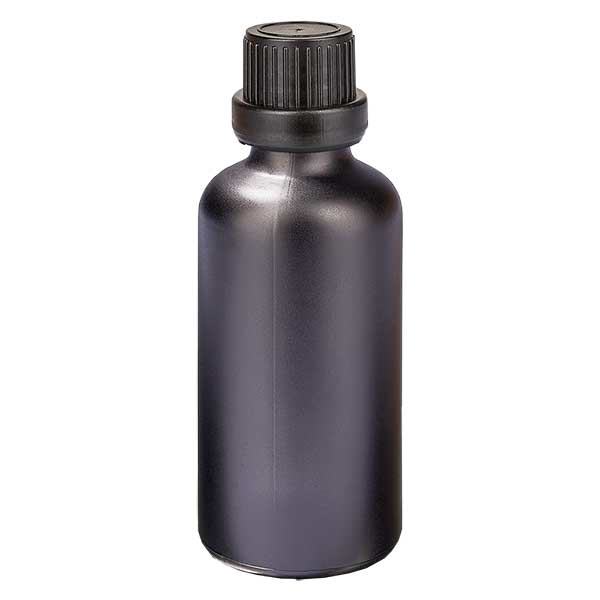 Frasco de 50 ml com tampa de rosca de 11 mm com fecho inviolável BlackLine UT18/50 Frasco de 50 ml com tampa de rosca de 11 mm com fecho inviolável BlackLine UT18/50