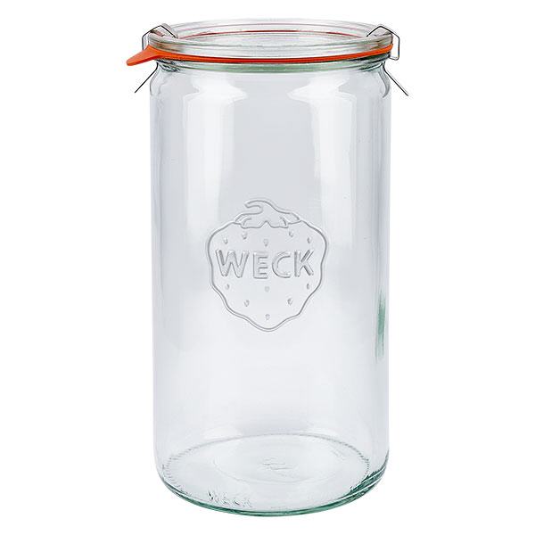 Frasco cilíndrico de 1590ml completo WECK RR100