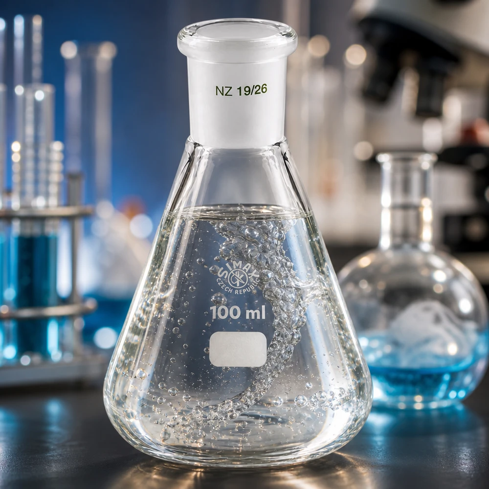 Erlenmeyer 100ml com junta esmerilada padrão (19/26) Erlenmeyer 100ml com junta esmerilada padrão (19/26)