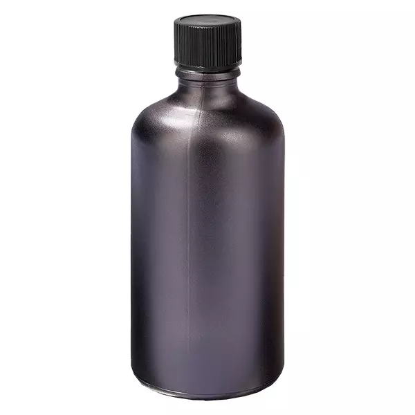 Frasco conta-gotas de 100ml 1mm preto com fecho standard BlackLine UT18/100 Frasco conta-gotas de 100ml 1mm preto com fecho standard BlackLine UT18/100