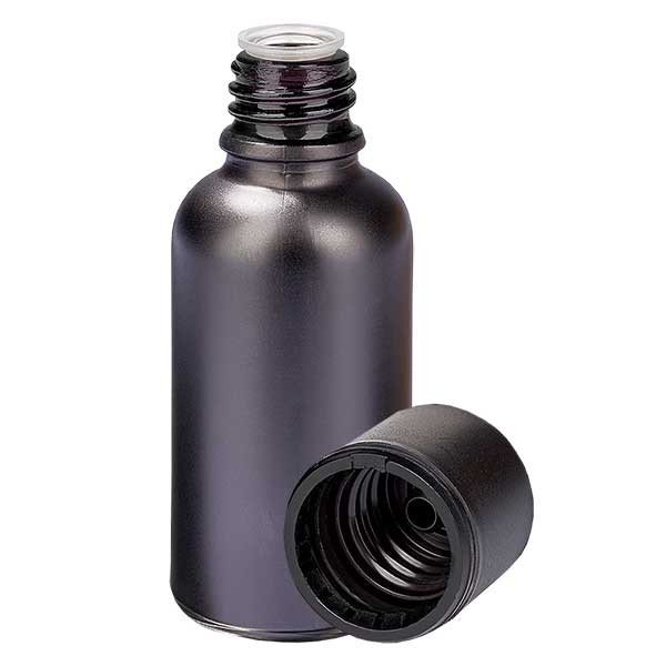 Frasco de 30ml com tampa de rosca de 3mm com fecho inviolável BlackLine UT18/30 Frasco de 30ml com tampa de rosca de 3mm com fecho inviolável BlackLine UT18/30