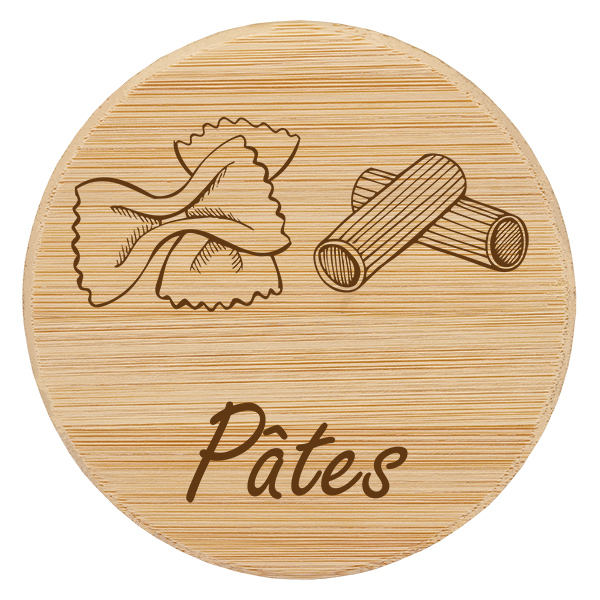 Advérbio em madeira "Pâtes" para WECK RR100 Advérbio em madeira "Pâtes" para WECK RR100