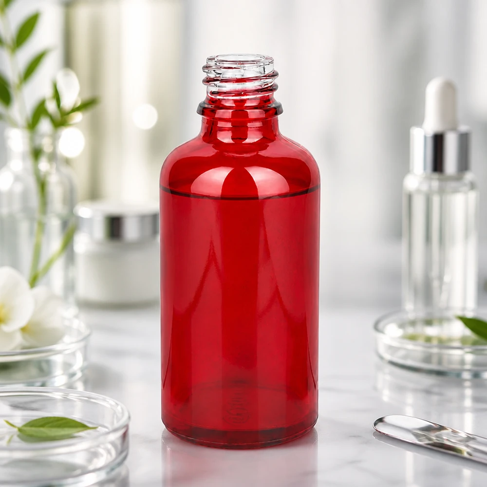 Frasco de farmácia de 50 ml RedLine UT18/50 UNiTWIST Frasco de farmácia RedLine UT18/50 UNiTWIST de 50 ml de alta qualidade com rosca de vidro transparente para fácil manuseamento